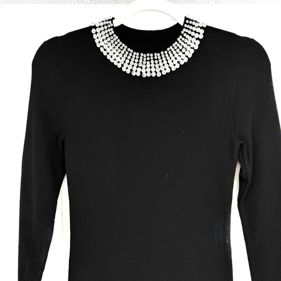 NWT Love Token Rhinestone Detail Sweater Midi Dress Size XS - Picture 4 of 12